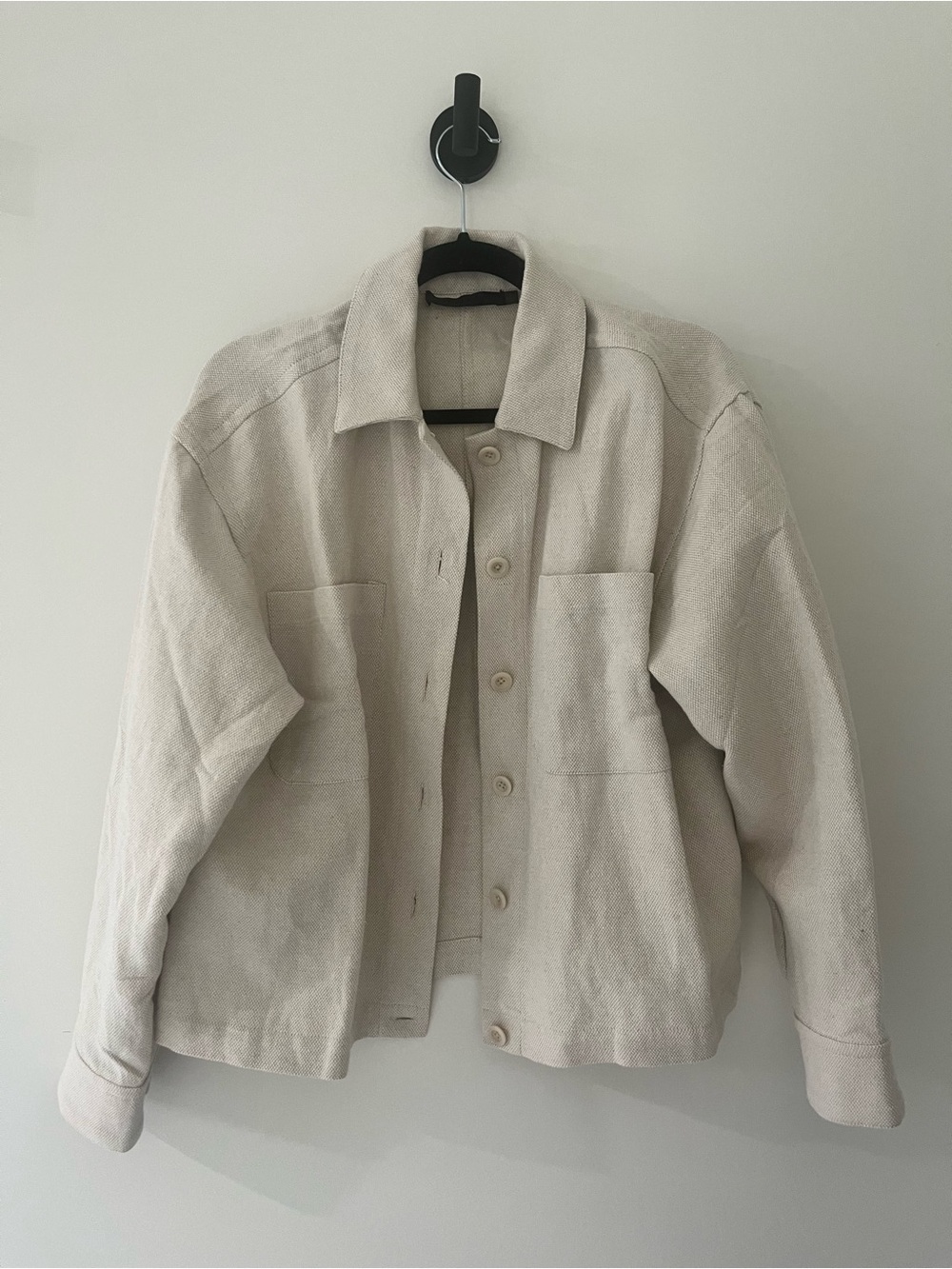 Jenni Kayne Georgia Cream Textured Button-Front Jacket